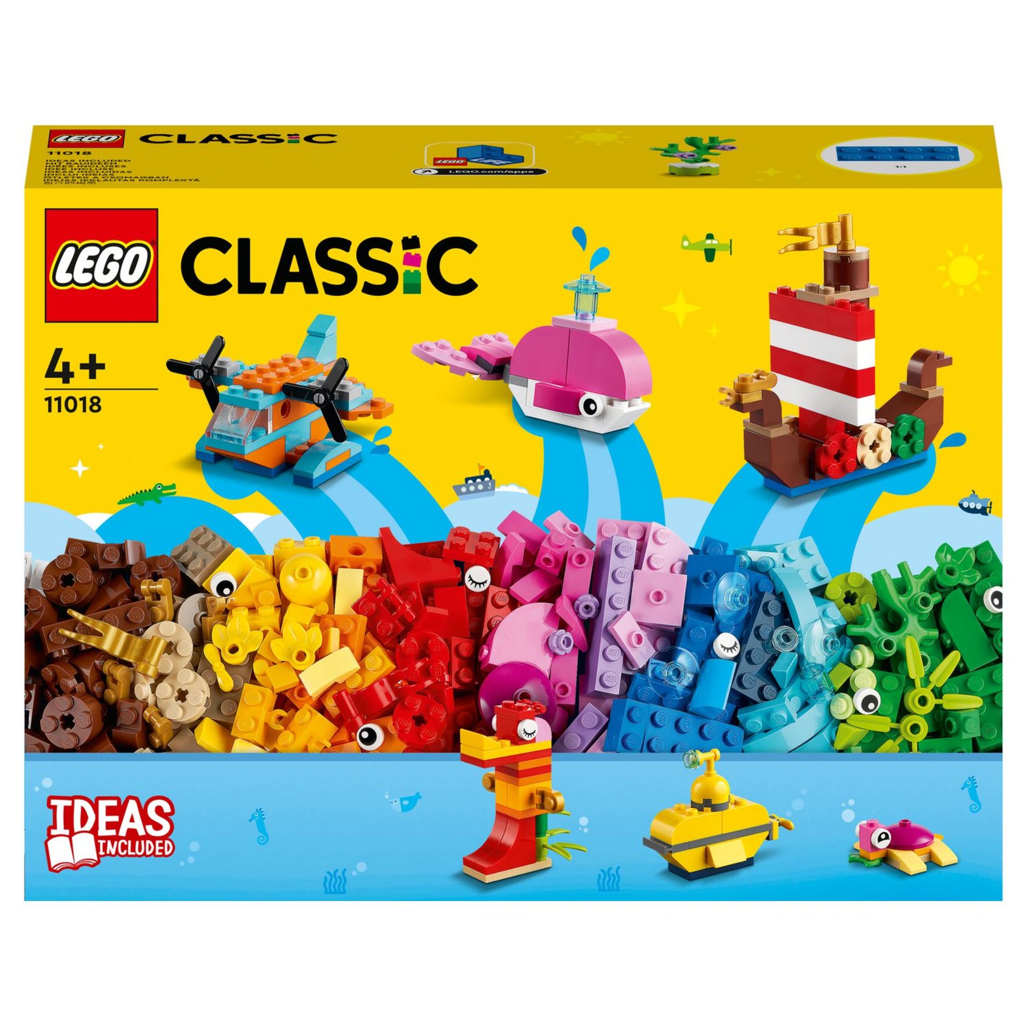 LEGO 11017 Classic Monstres Créatifs, Boite de Briques, 5 Jouets en Forme  de Mini-Monstre à Construire pour Les Enfants de 4 Ans et Plus, Jeu de