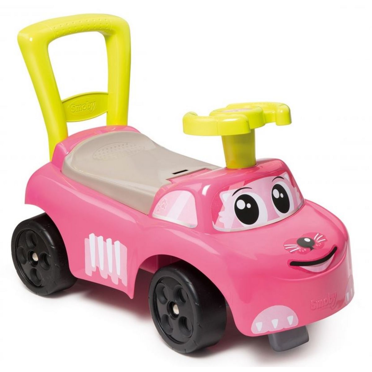 SMOBY Porteur auto rose pas cher Auchan