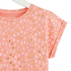 IN EXTENSO T-shirt manches courtes fille (Rose corail)