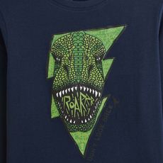 IN EXTENSO T-shirt manches longues dinosaure garçon (Bleu marine )