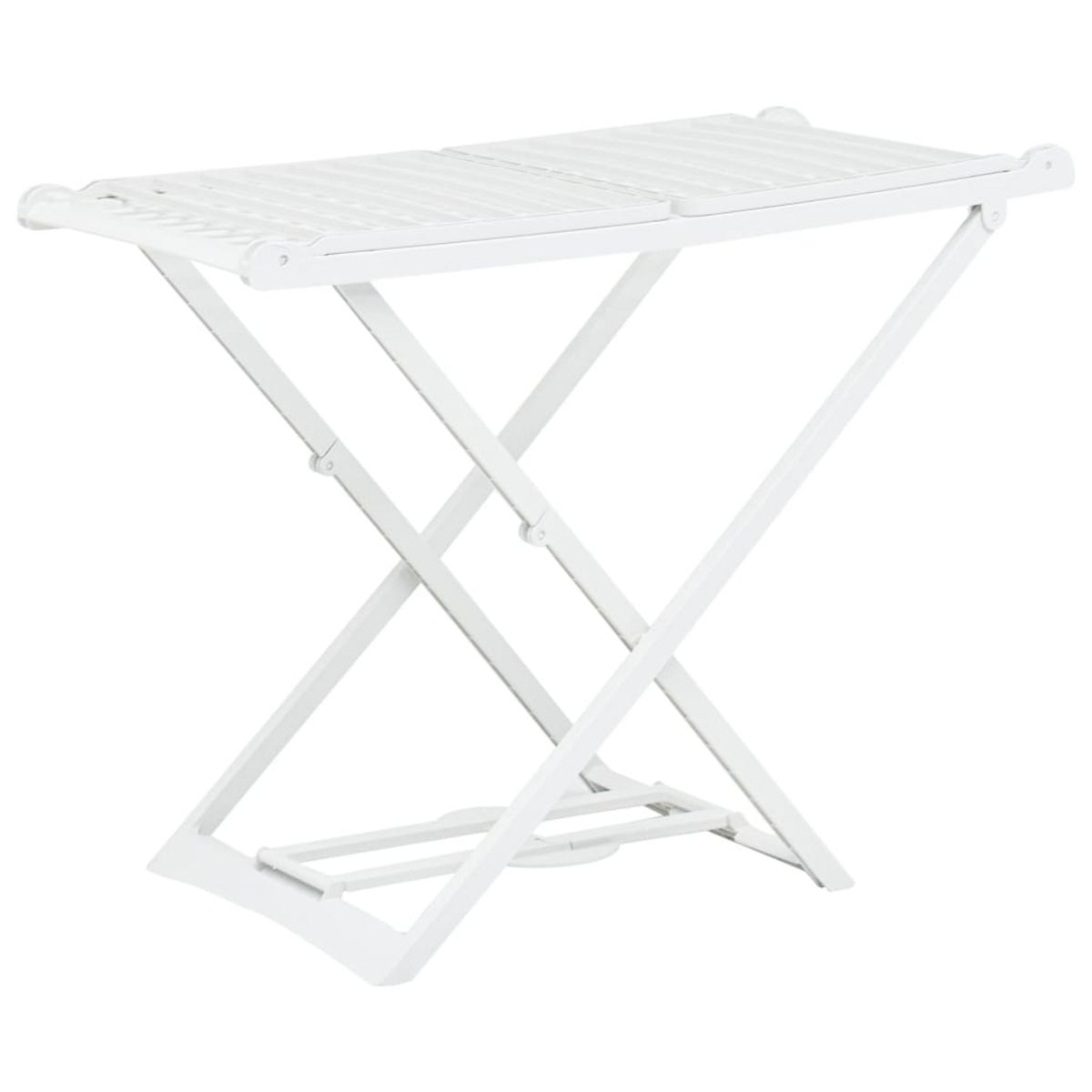 VIDAXL Etendoir a linge pliable Blanc Plastique pas cher 