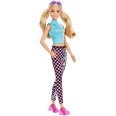 BARBIE Poupée Barbie Fashionistas - Legging damier et zèbre