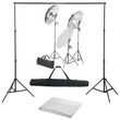 Kit de studio photo avec ensemble d'eclairage et toile de fond
