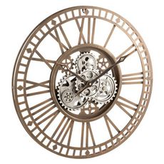 Paris Prix Horloge Murale Design  Chiffres Romains  60cm Or