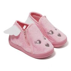 IN EXTENSO Chaussons velours animaux bébé fille (Rose C)