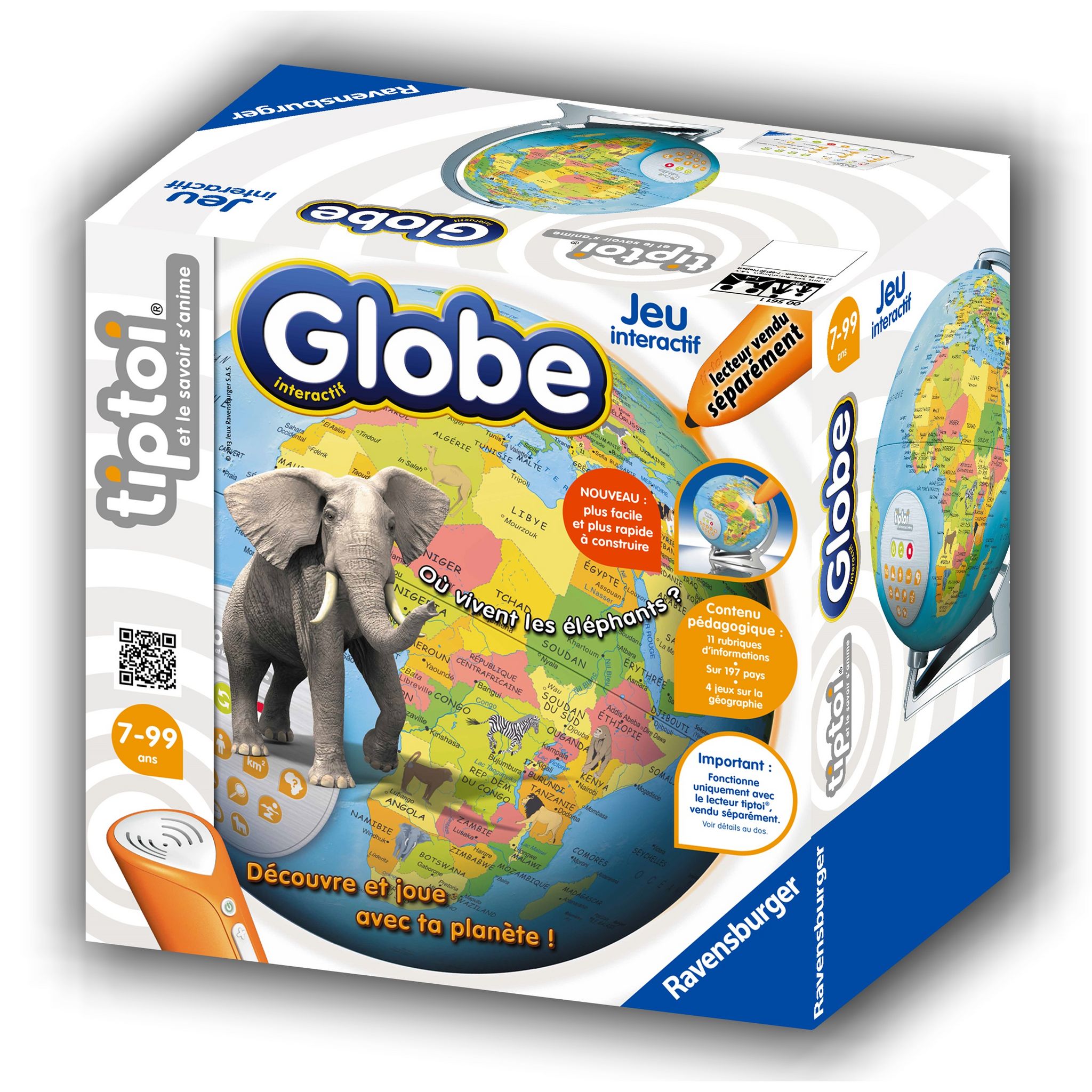 RAVENSBURGER Mon premier globe interactif Tiptoi pas cher 