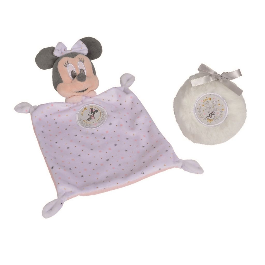 SIMBA Coffret cadeau rose Mon premier Noël avec doudou Minnie et hochet -  Disney baby pas cher 