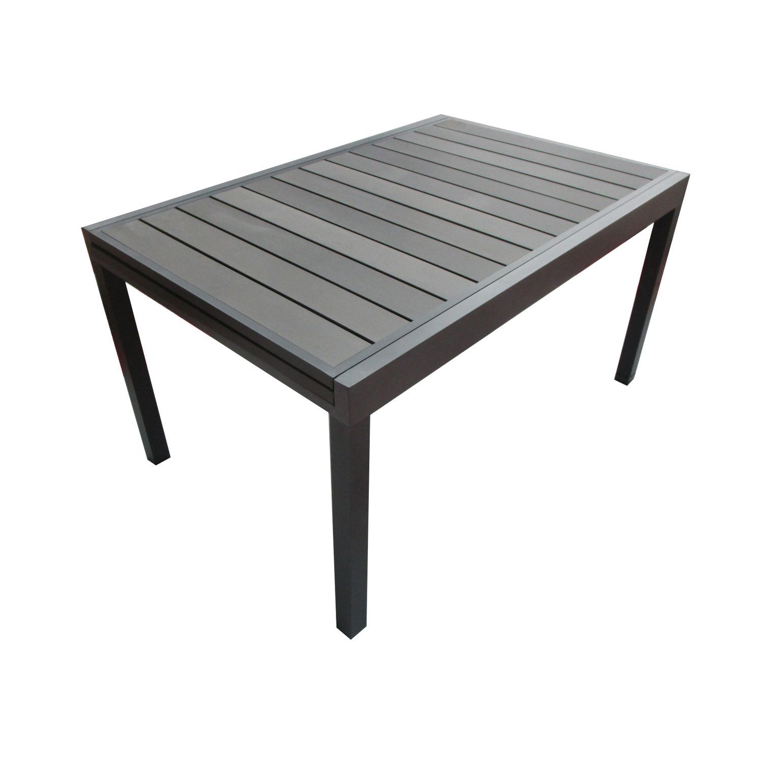 Table basse d'extérieur composite et aluminium pour accueil