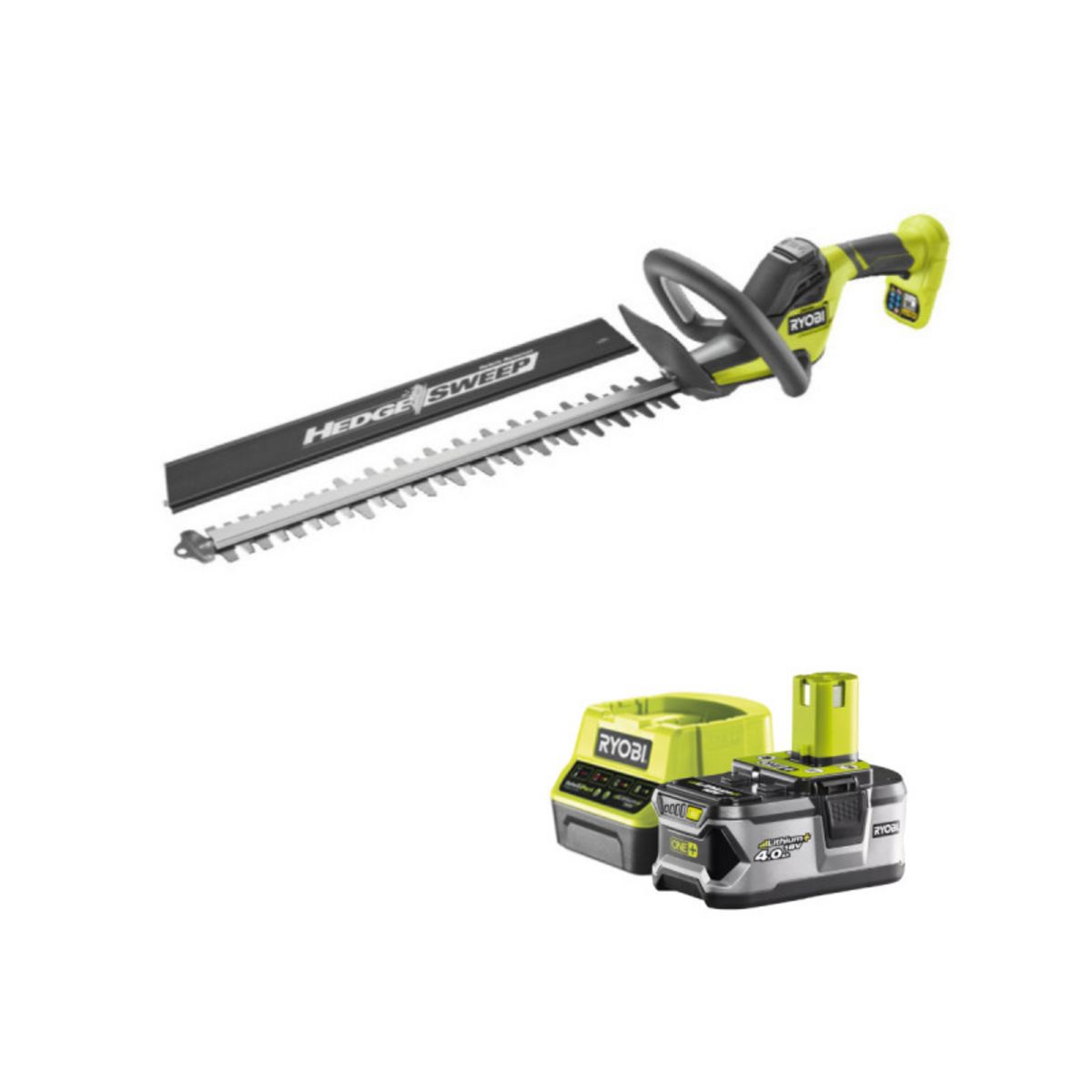 Ryobi Pack RYOBI Taille-haies 18V OnePlus Brushless LINEA 45 cm RY18HT45A-0 - 1 Batterie 4.0Ah - 1 Charge