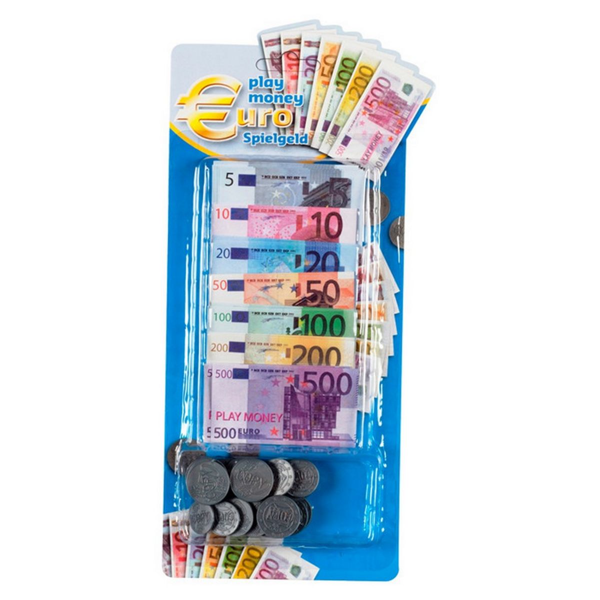 Set de 80 Pièces euros en plastique monnaie de jeux réaliste jouet