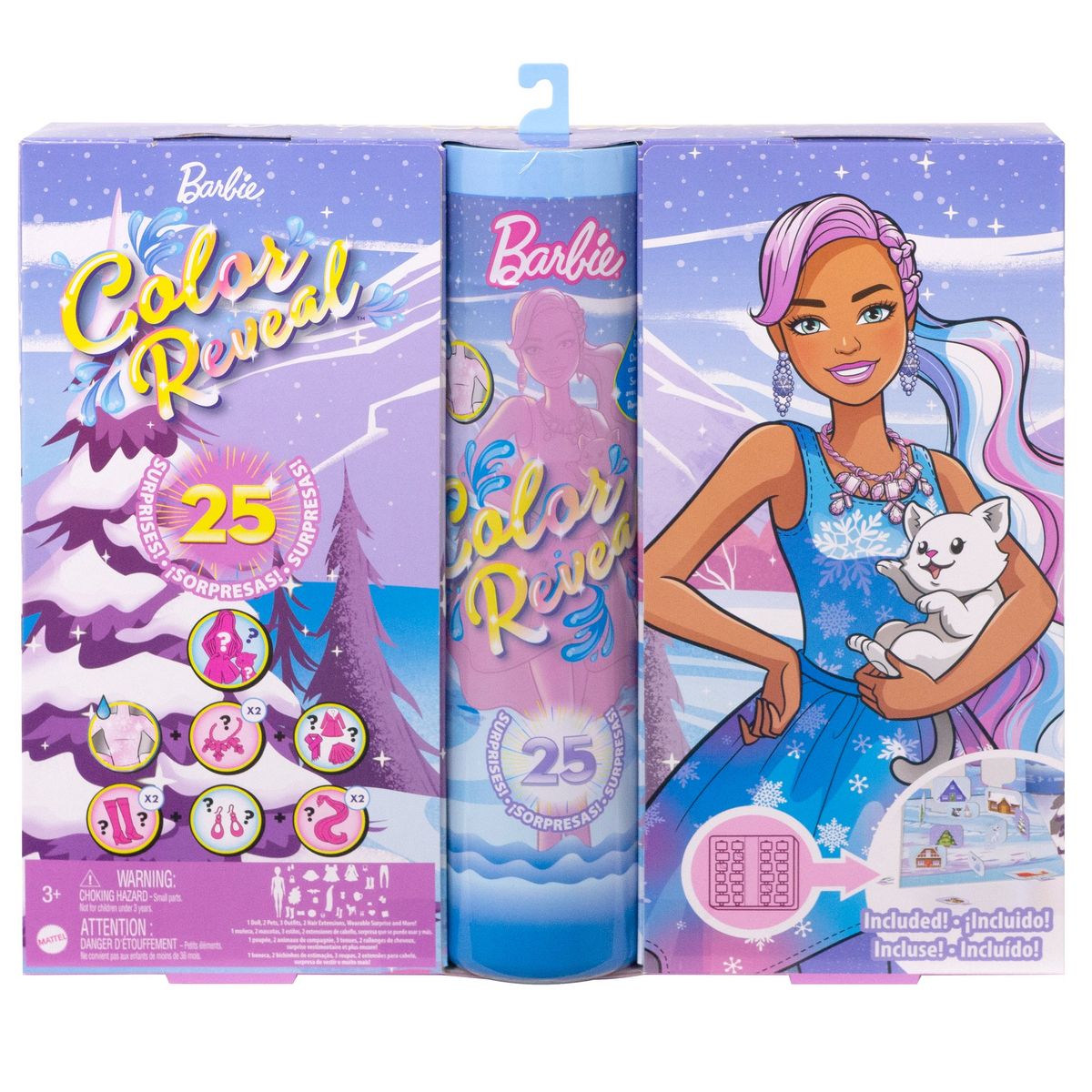 BARBIE Calendrier de l'avent Barbie Color Reveal pas cher à prix Auchan