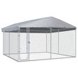 VIDAXL Chenil exterieur avec toit pour chiens 382x382x225 cm