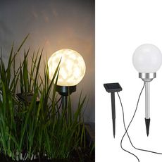 HI HI Lampe boule solaire rotative a LED de jardin 15 cm