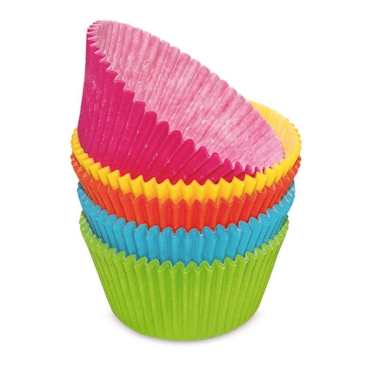 Caissette cupcake coeurs multicolores (x 50)