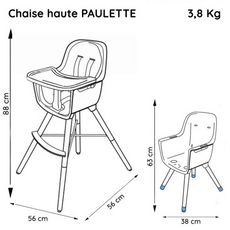 NANIA Chaise haute évolutive - PAULETTE