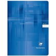 CLAIREFONTAINE Cahier piqué polypro 24x32cm 96 pages grands carreaux Seyes bleu marine