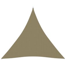 VIDAXL Voile de parasol Tissu Oxford triangulaire 4x4x4 m Beige