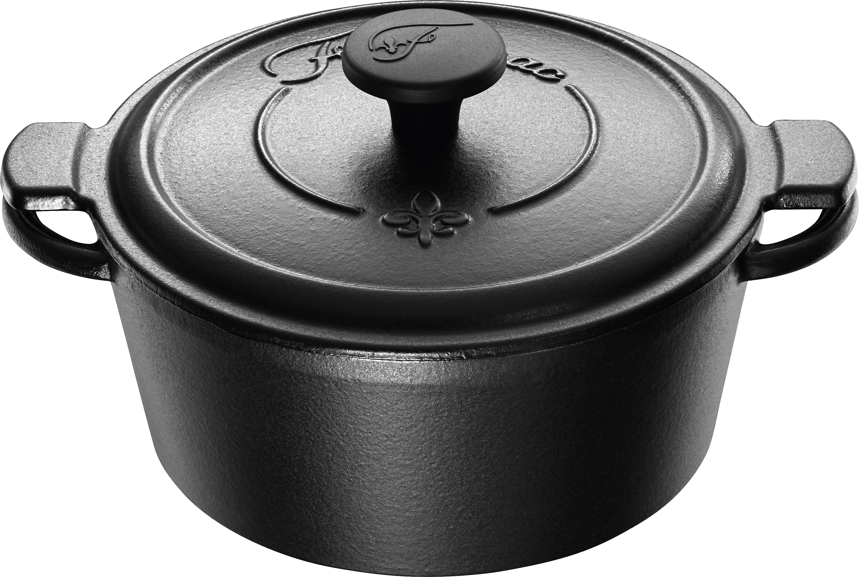 FONTIGNAC Cocotte ronde 24 cm Noir pas cher 