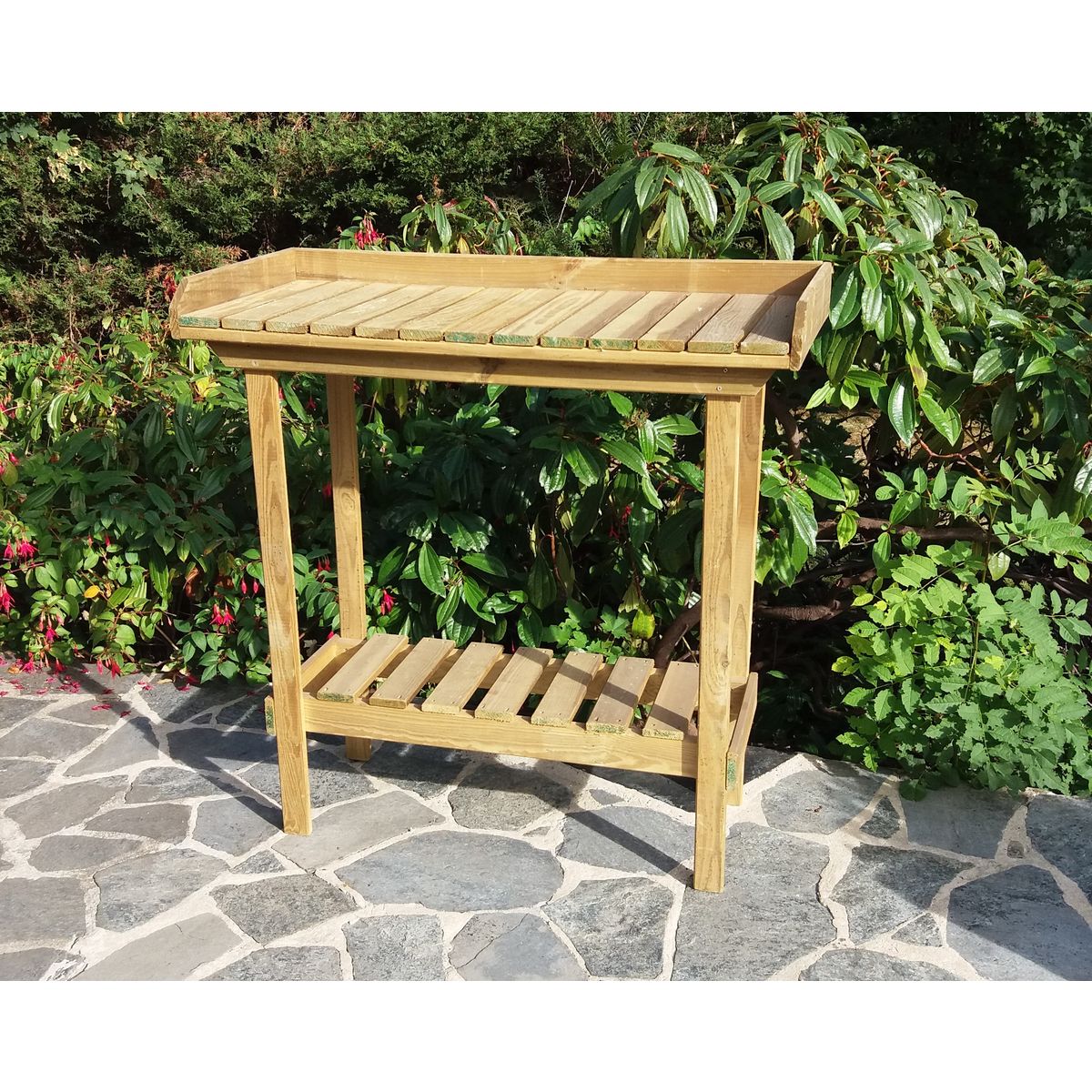Jardin sauvage Table de jardinier à remporter en bois 108 x 52 x 92 cm