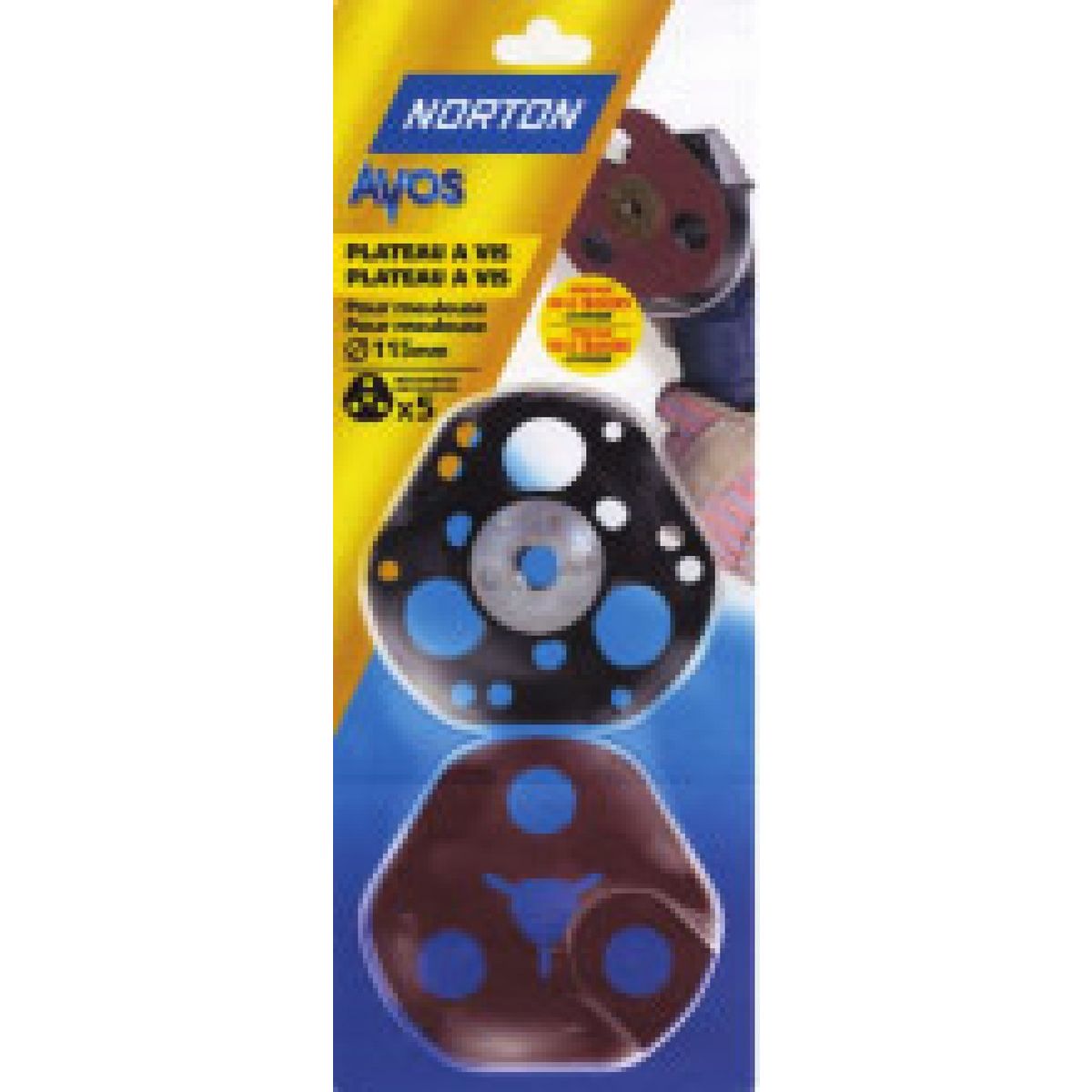 Norton 3 disques  AVOS  Ø 115 mm (grain 120)