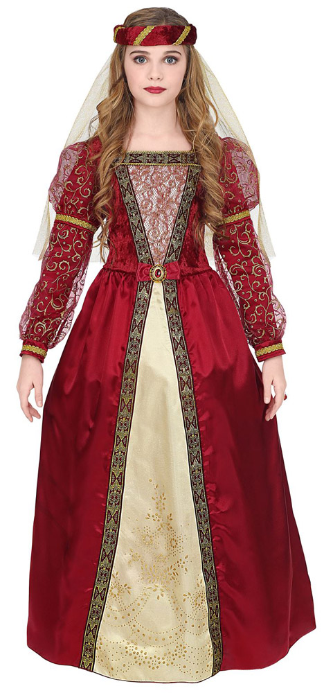 Acheter Déguisement Robe de reine Médiévale rouge 7/8 ans par