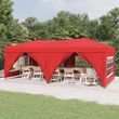 VIDAXL Tente de reception pliable avec parois Rouge 3x6 m