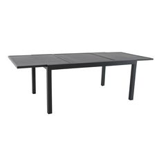 CREADOR Table de jardin 160/240x100x75cm aluminium gris anthracite VITTAL