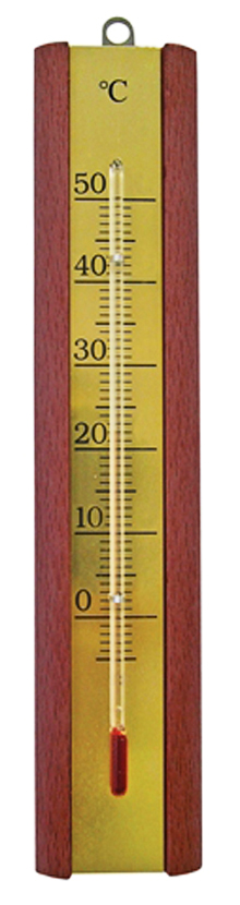 FAITHFULL Thermomètre d'intérieur en bois et laiton pas cher 