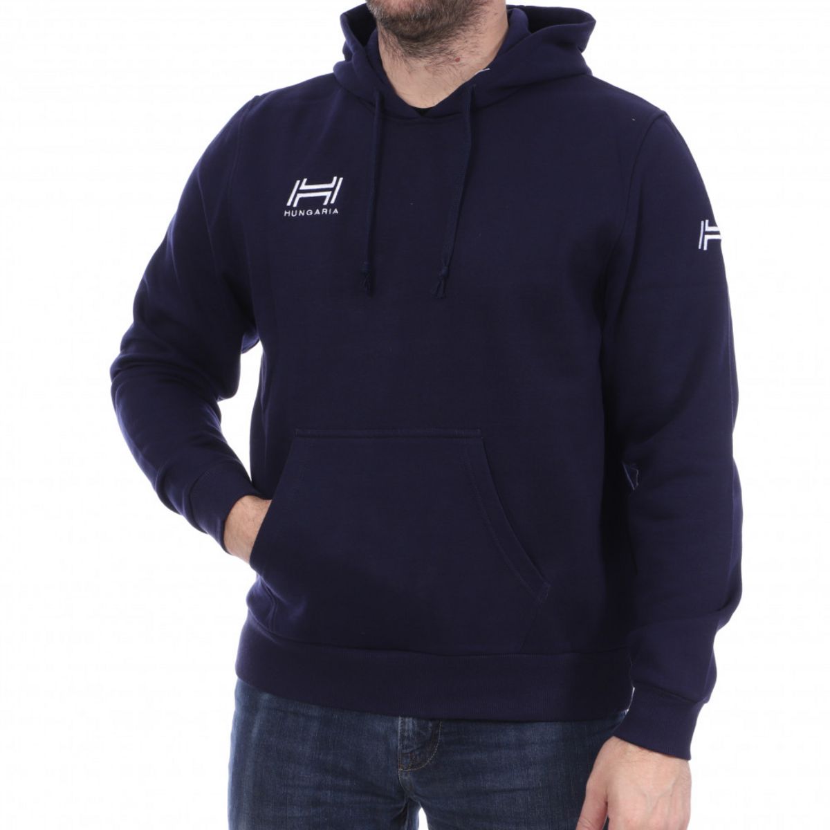 Sweat Bleu Fonc Homme Hungaria Basic Hooded