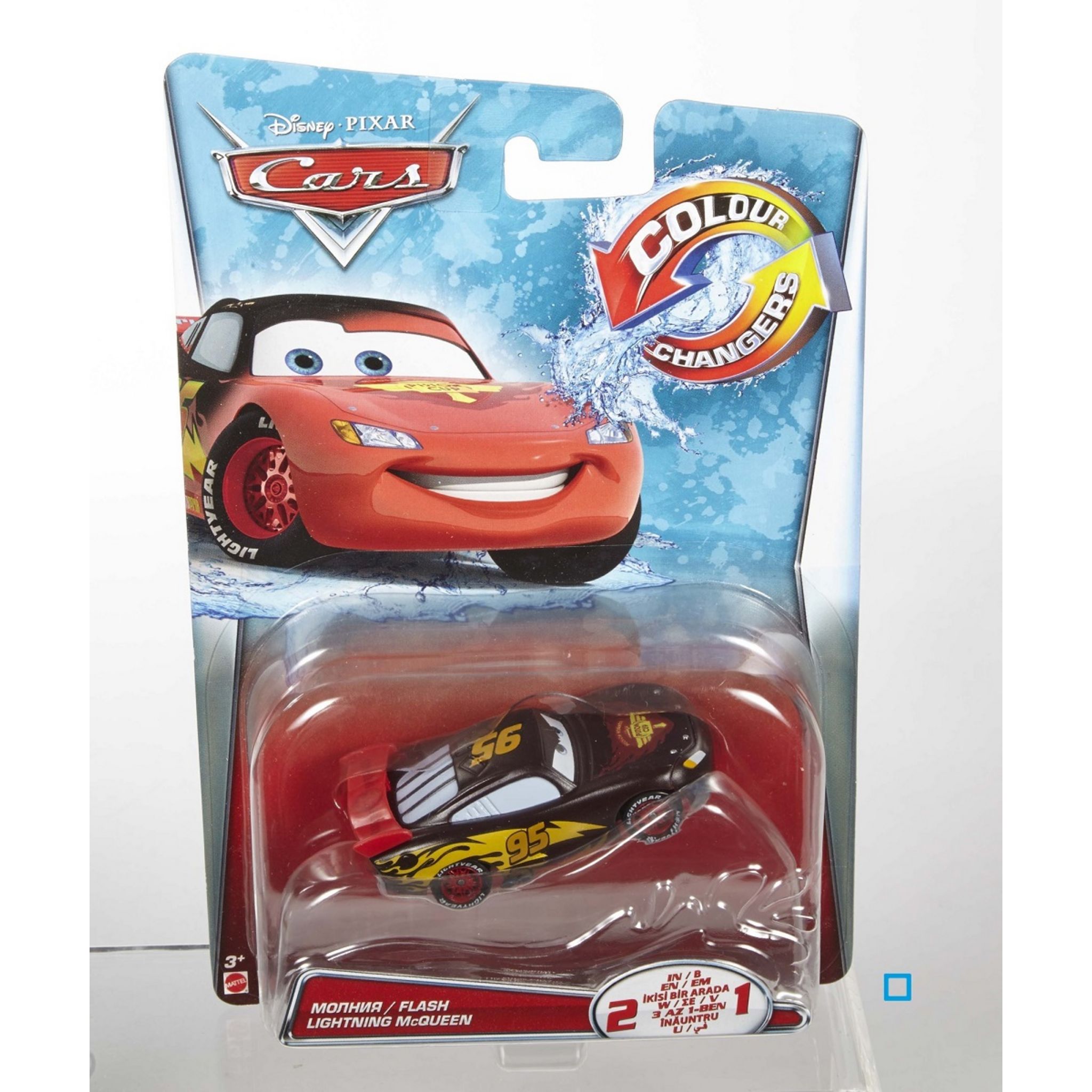 MATTEL Voiture Color Changers Flash Mc Queen noire - Cars pas cher