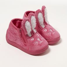 IN EXTENSO Chaussons velours animaux bébé fille (Rose F)