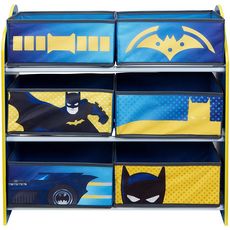 Batman - Meuble de rangement pour chambre d'enfant avec 6 bacs