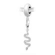 Charm perle SC Crystal en acier avec pendentif serpent orné de Cristaux scintillants