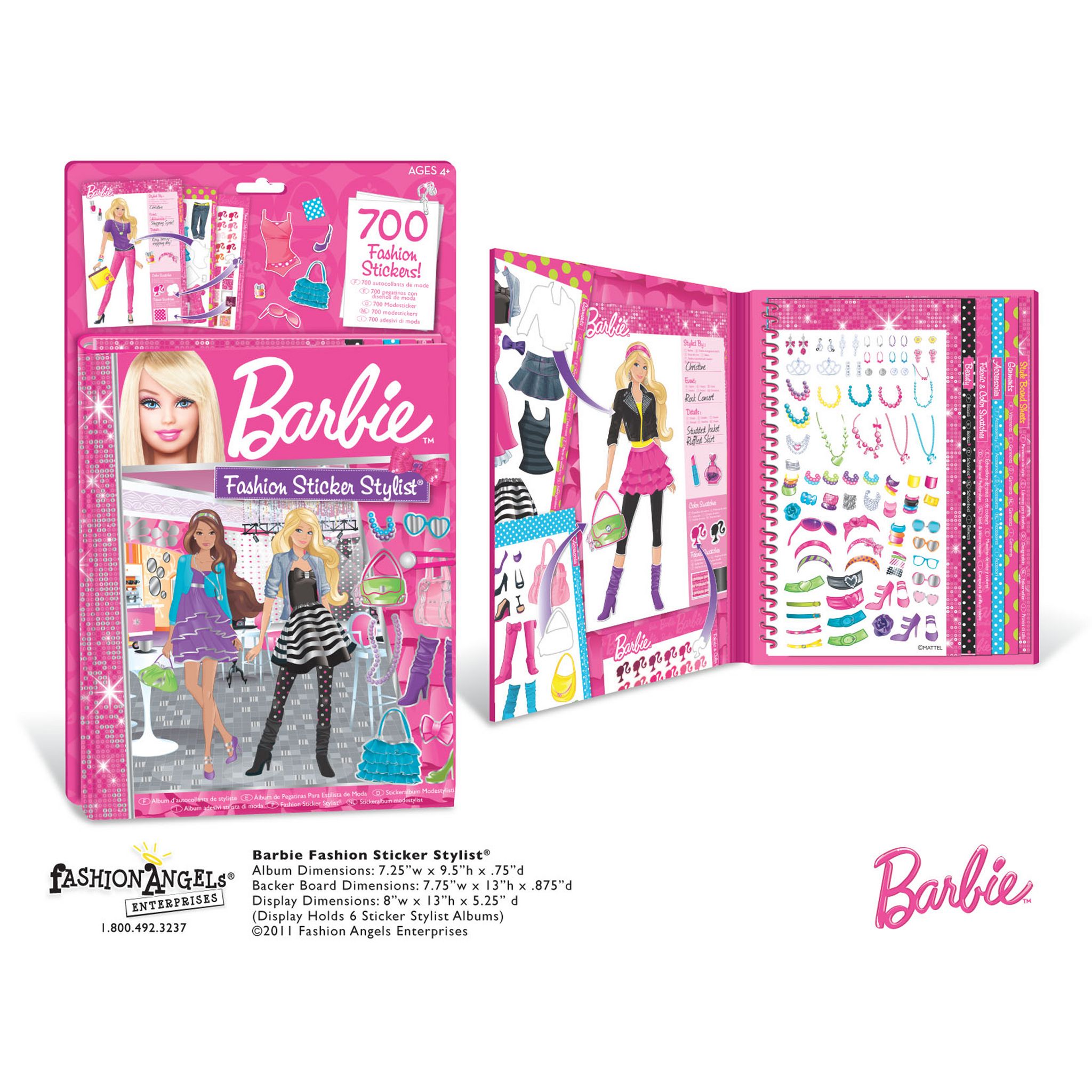 Barbie fashion sticker stylist sale