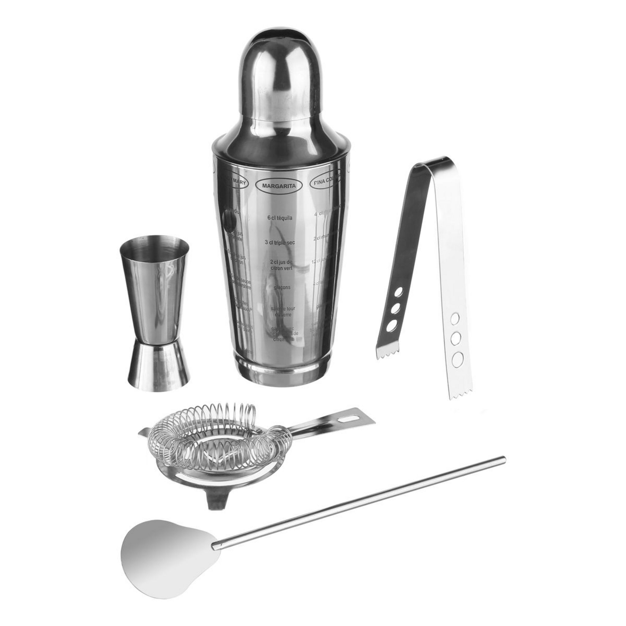 Ensemble shaker à cocktail, verres à cocktail de 600 ml, mélangeur