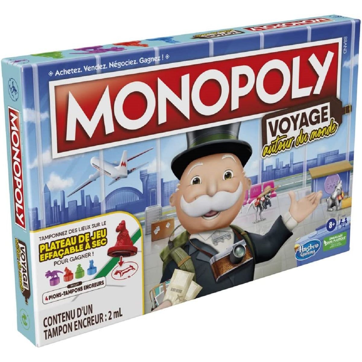 HASBRO Jeu Monopoly Voyage Autour du monde pas cher 
