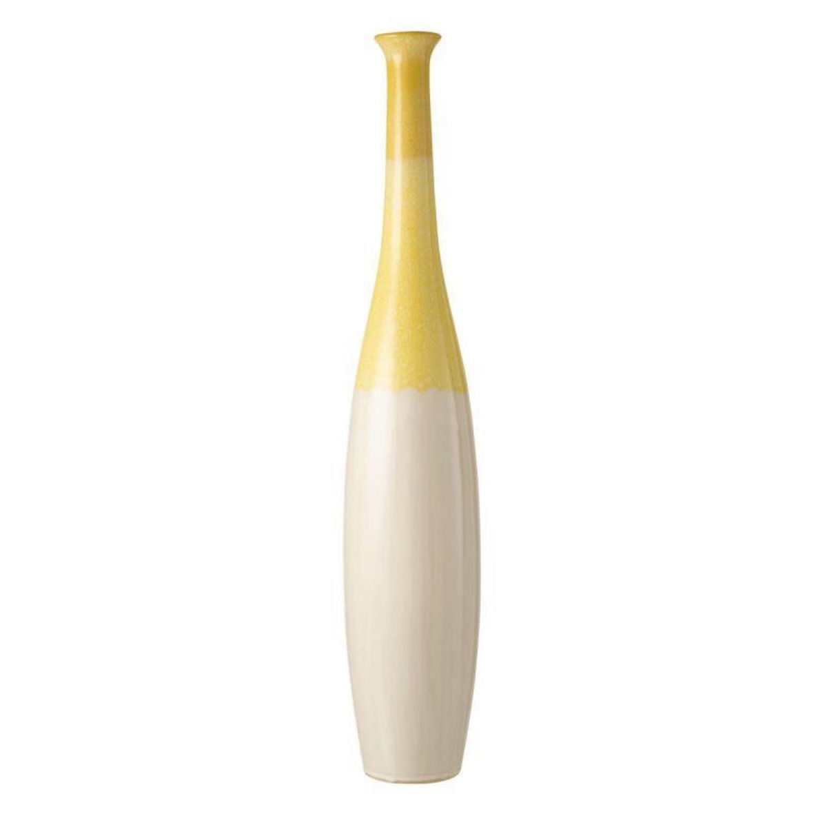 Paris Prix Vase en Céramique  Fluo  60cm Jaune & Blanc