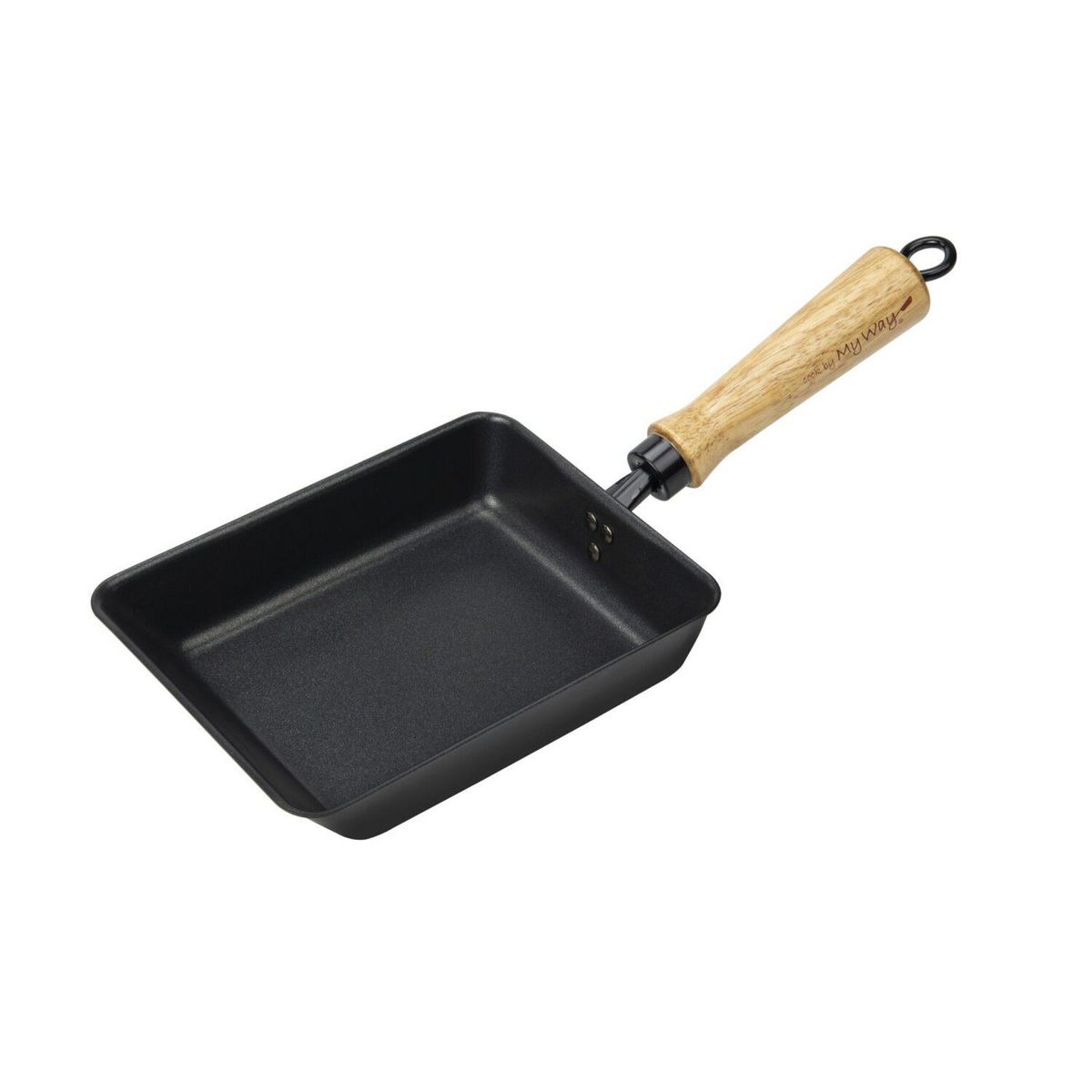 MYWAY Poêle à omelette japonaise - 38 x 15cm - En acier carbone - Compatible toutes plaques de cuisson