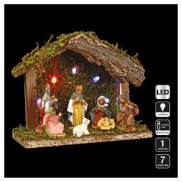 Crèche de Noël à LED - 7 Santons