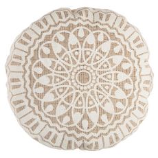 Atmosphera Coussin De Sol Rond En Coton Dehoussable Motif Rosace Nomade Pas Cher A Prix Auchan