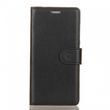 amahousse Housse noire pour LG Q7 portefeuille folio grainé et languette aimantée