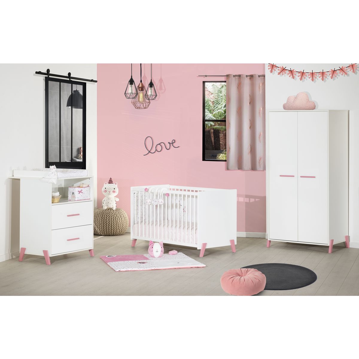 Baby Price Chambre Bebe Complete Joy Coloris Rose Pas Cher A Prix Auchan