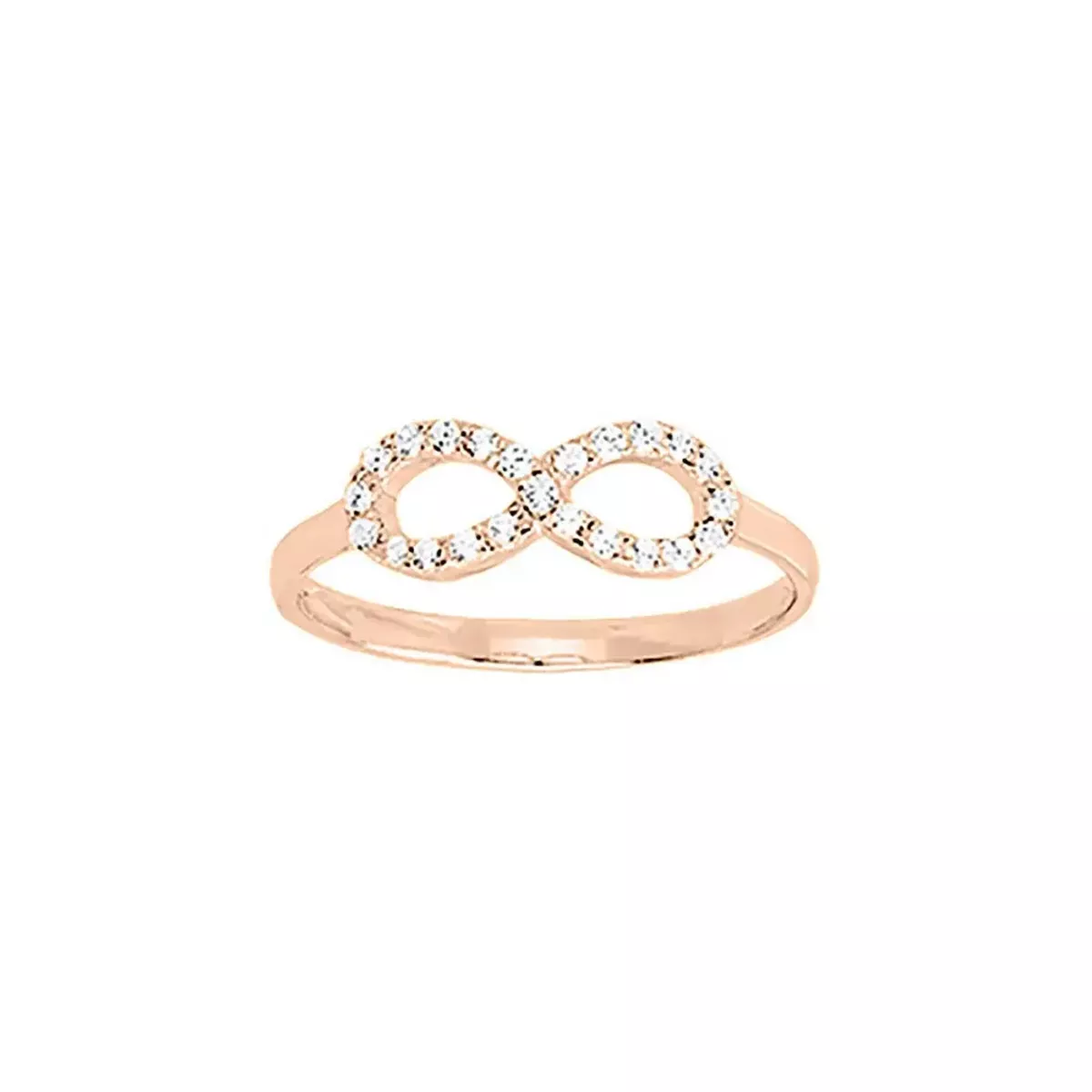 Tousmesbijoux Bague Femme - Oxyde de zirconium - Plaqué Or Rose