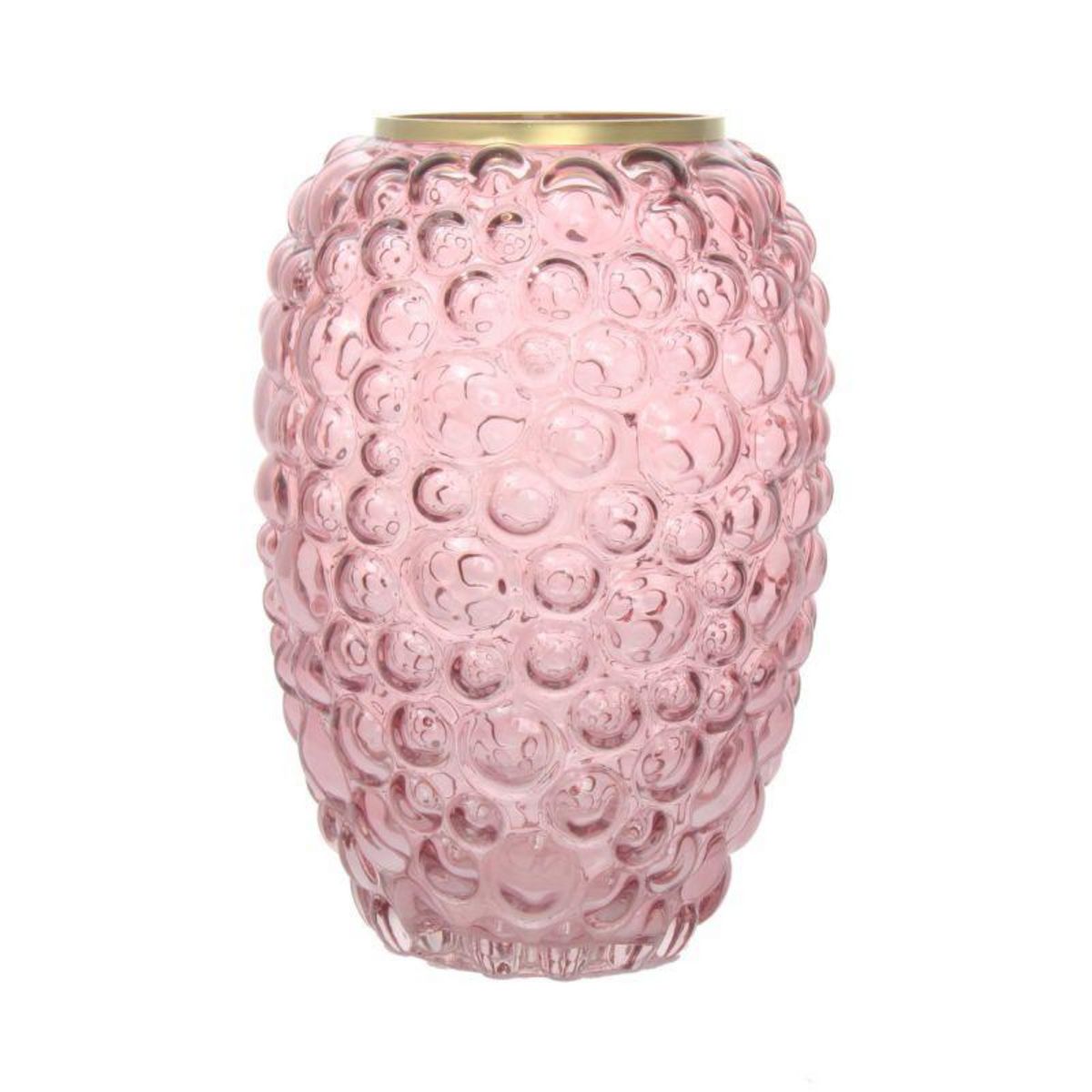 Paris Prix Vase en Verre Soufflé  Canba  25cm Rose