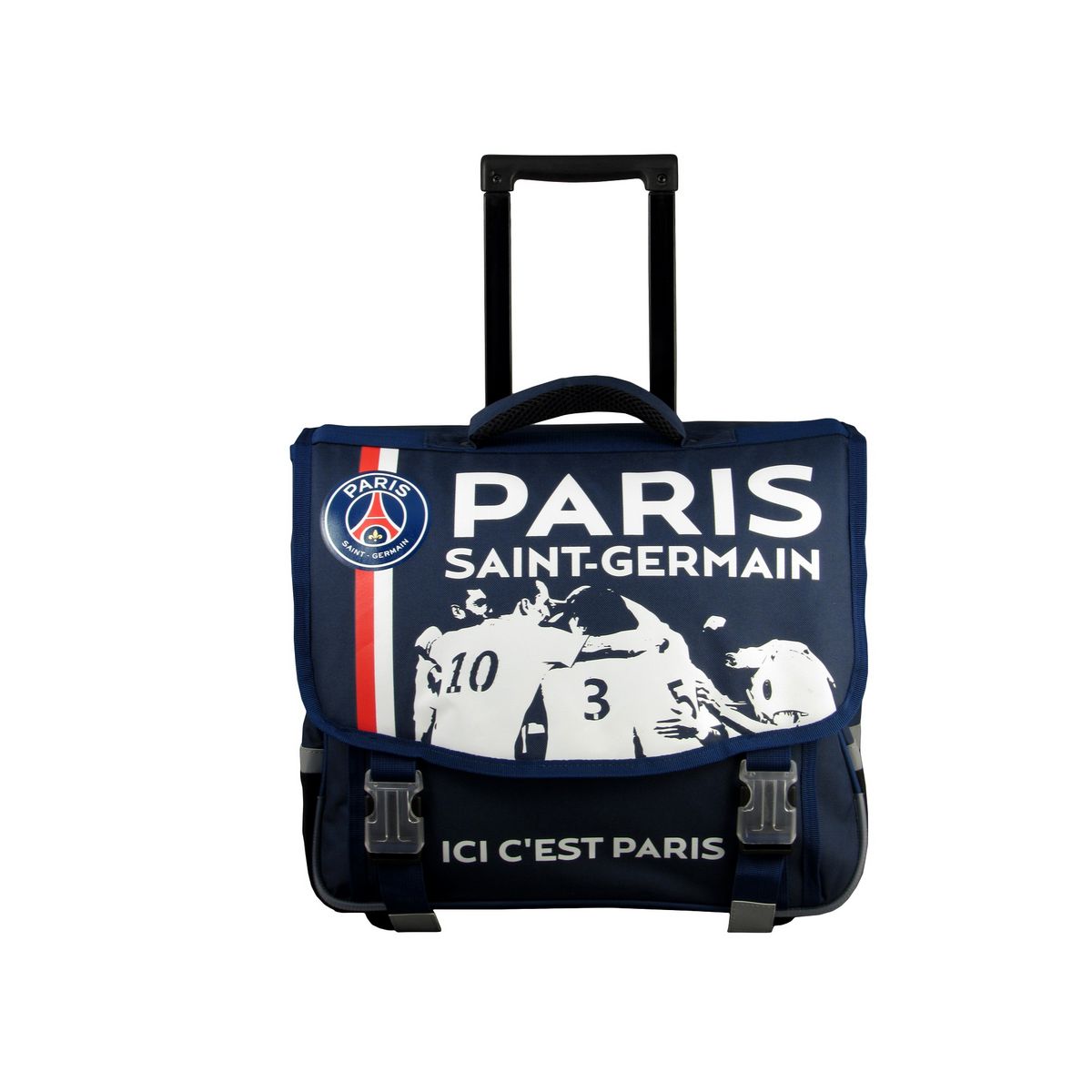 PSG Cartable roulettes marine pas cher Auchan.fr