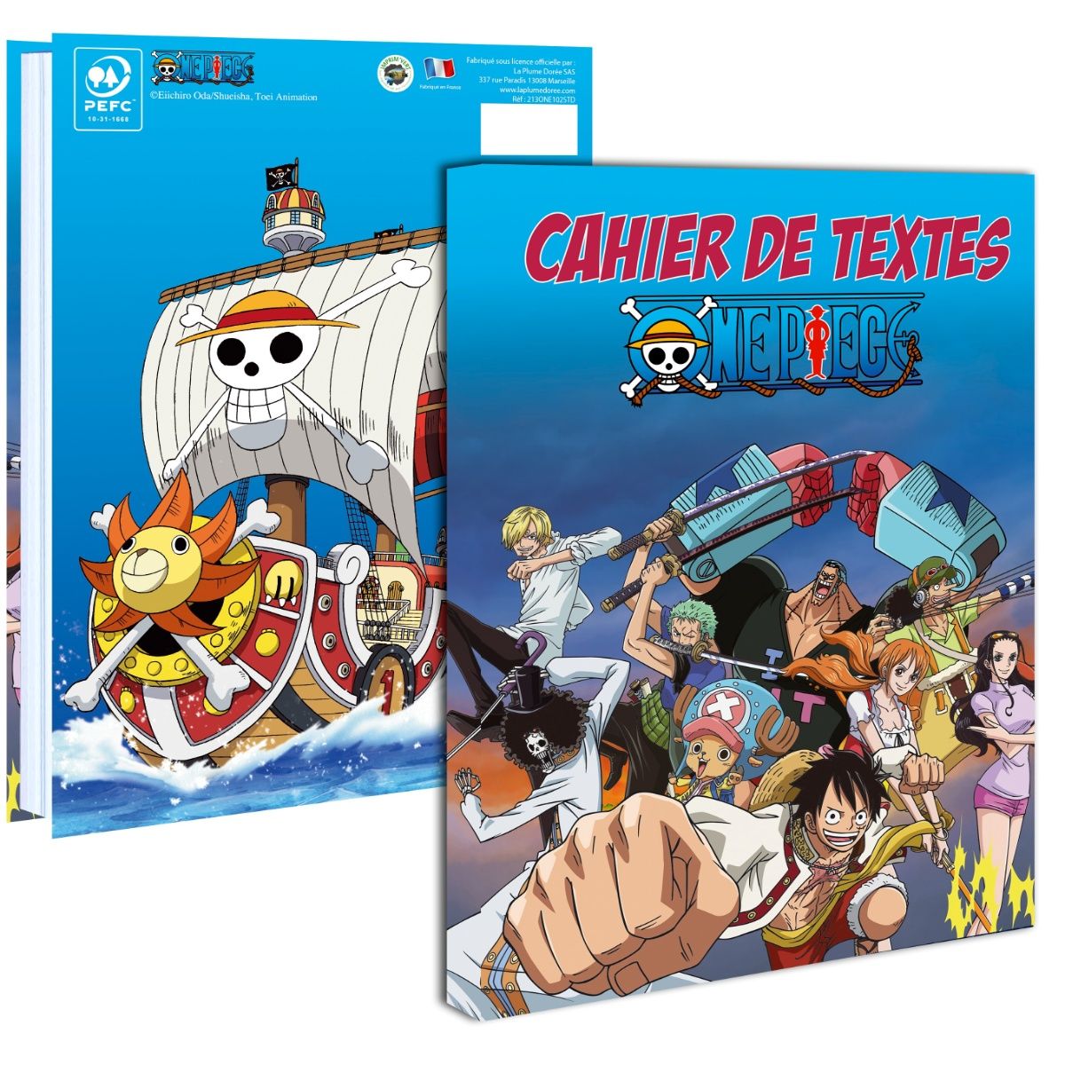 Cahier de texte One Piece Equipage à petits prix