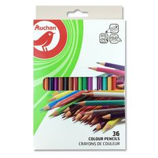 Auchan Boite De 36 Crayons De Couleurs Pas Cher A Prix Auchan