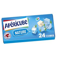 APERICUBE Cubes de fromage apéritif Nature 24 cubes 125g