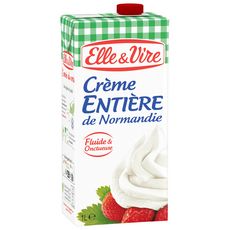 ELLE & VIRE Crème fluide entière 30%MG UHT 1L