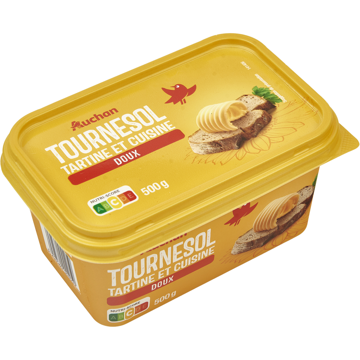 AUCHAN Margarine tournesol doux oméga 3 500g
